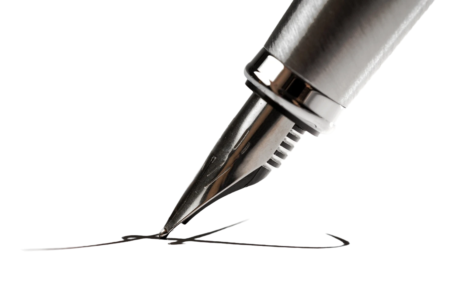 caneta a escrever uma assinatura